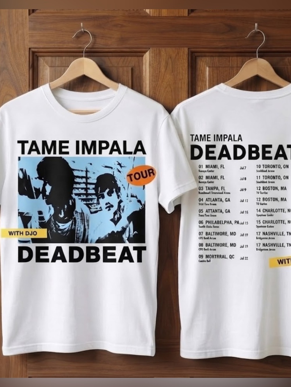 Tame Impala Deadbeat Tour 2026 With Djo Merch Two Sided T-shirt
